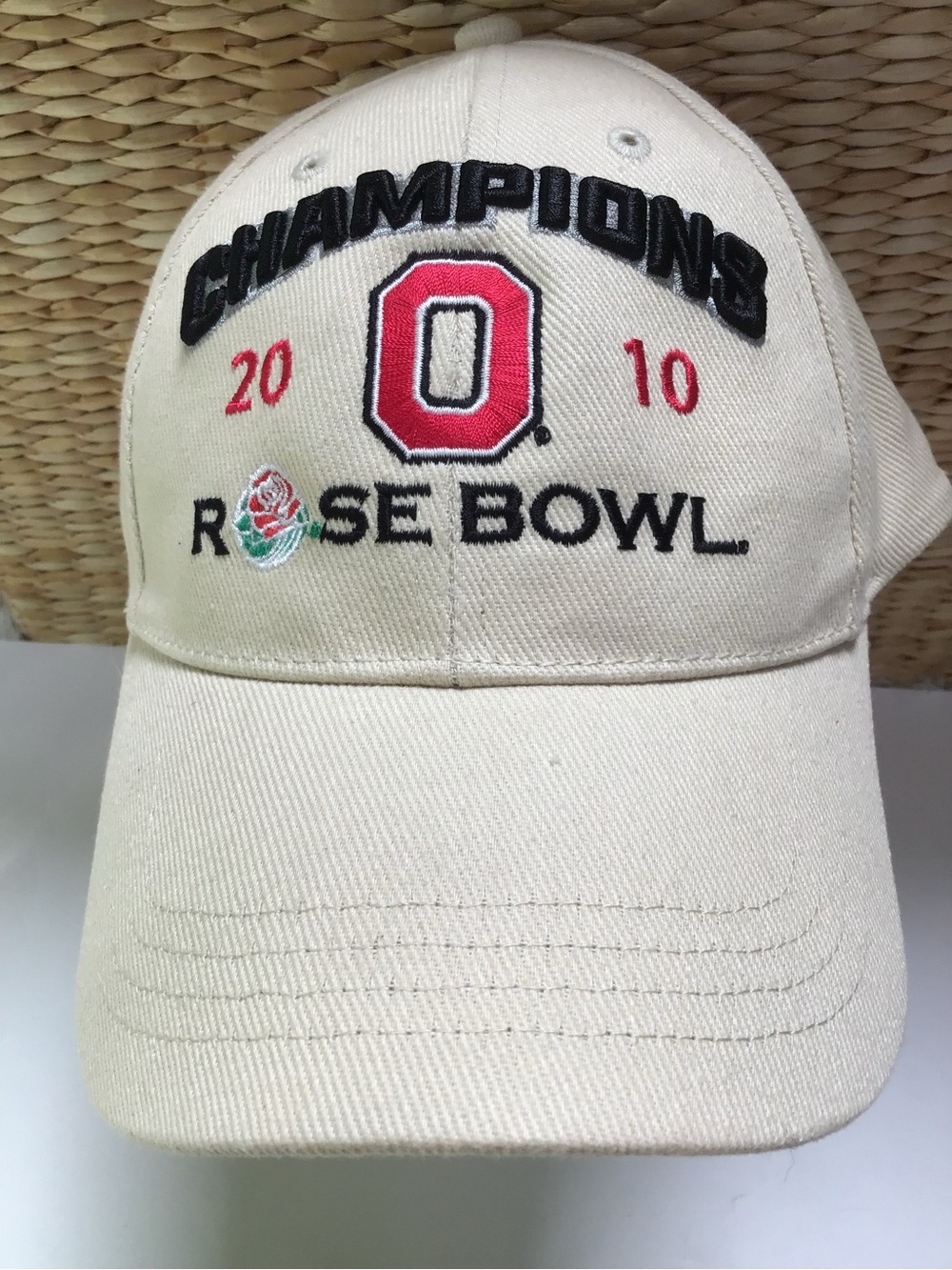 Ohio State Rose Bowl Champions 2010 Cream Twill Baseball Cap Unisex